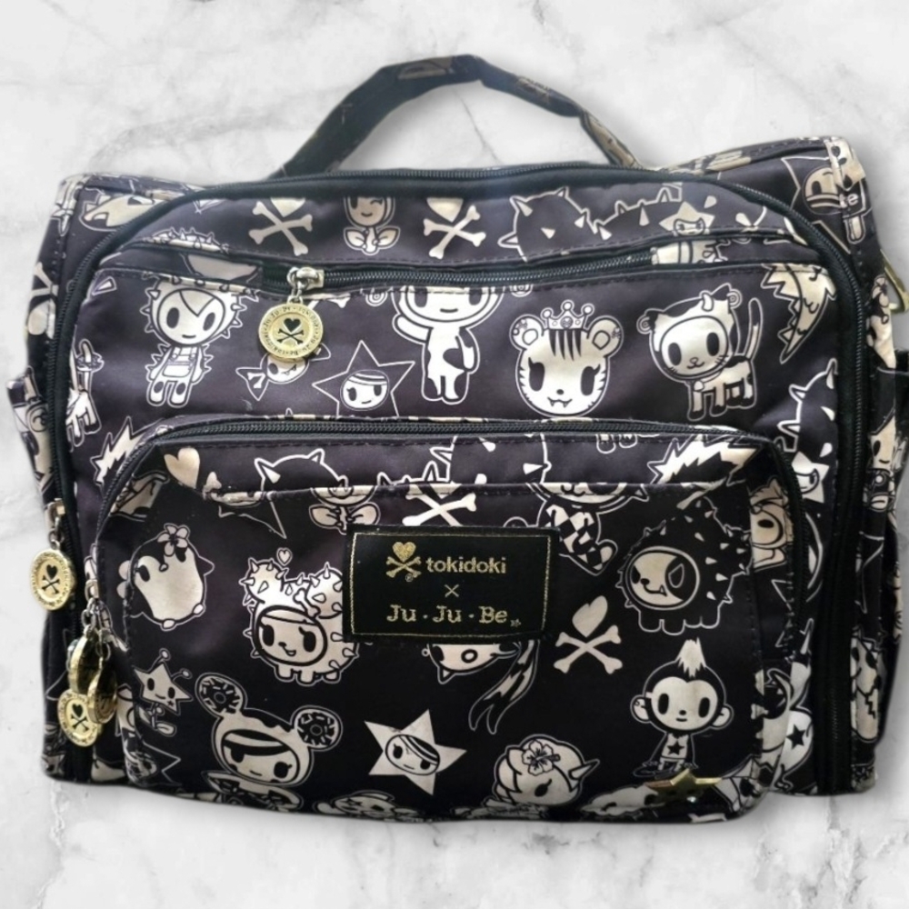 Stylish Black and Blue Women's Diaperbag /Crossbody/ Backpack